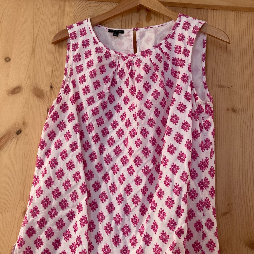 Talbots sleeveless lined cotton top